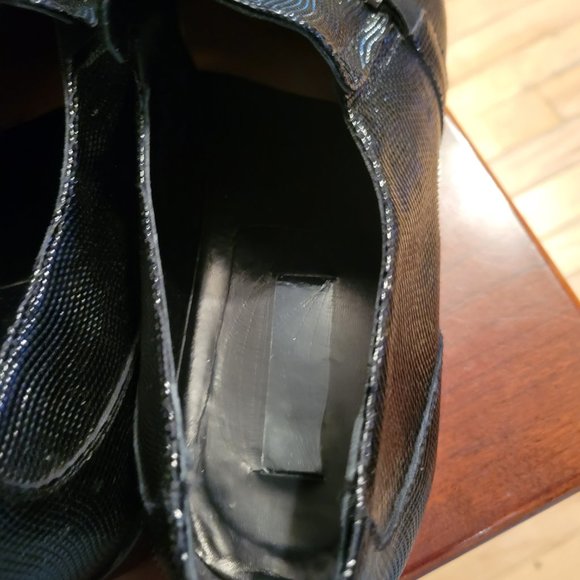 Giovanni Conti Italian black slip on crystal shoes, size 46 European/13 Us - Picture 7 of 16